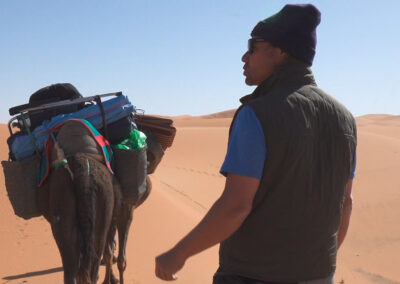 Bernhard Rübe und ein Esel in Marokko